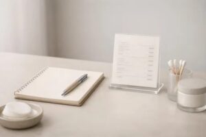 Concierge medicine cost and membership pricing represented by a consultation desk and pricing notes