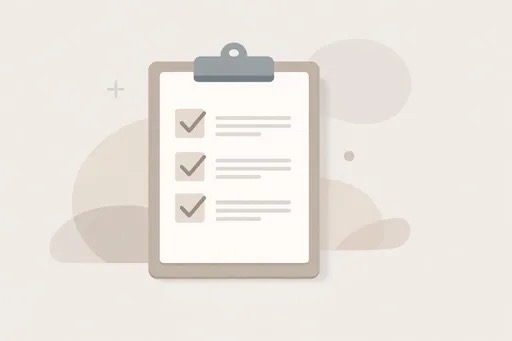 Clipboard and checklist icon representing IV therapy screening and consultation