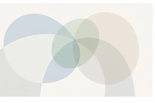 Abstract pattern diagram illustrating overlapping zones where filler migration is most commonly discussed