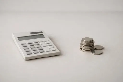 Coins and a calculator representing membership versus a la carte cost comparison