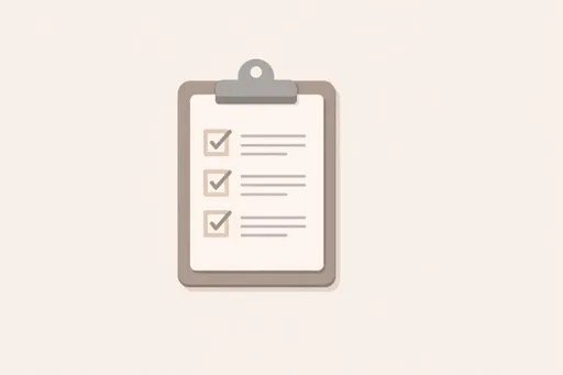 checklist icon graphic representing candidacy screening before microneedling