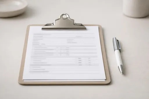 Clipboard representing physician clearance before starting contrast therapy