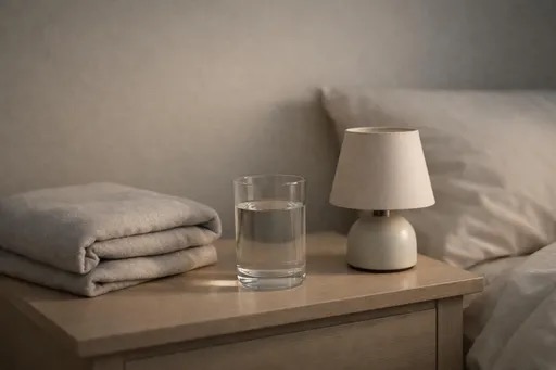 Bedside setting representing sleep quality support discussed with peptide therapy