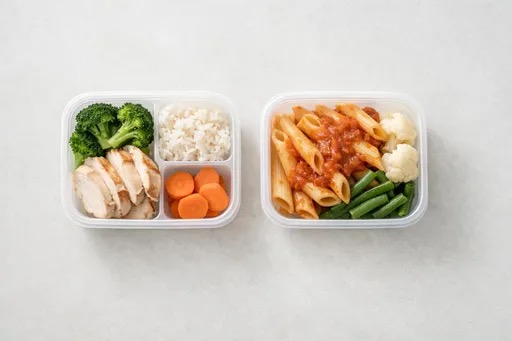 Small portioned meals representing an eating schedule for low appetite on semaglutide