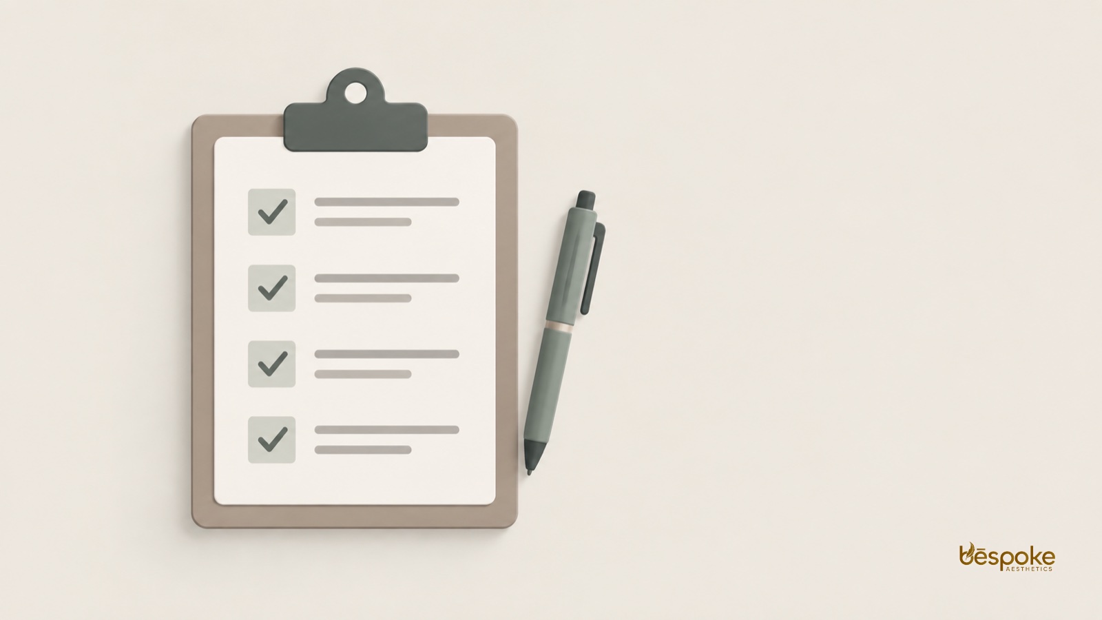 clipboard icon representing physician screening before glutathione treatment