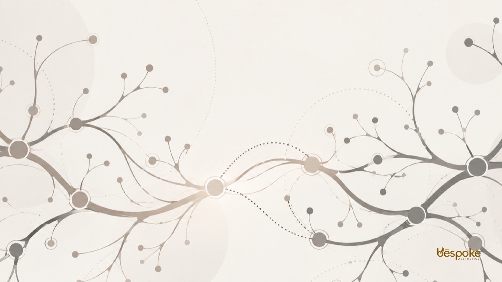 Abstract branching illustration representing the tissue repair signaling BPC-157 is studied for