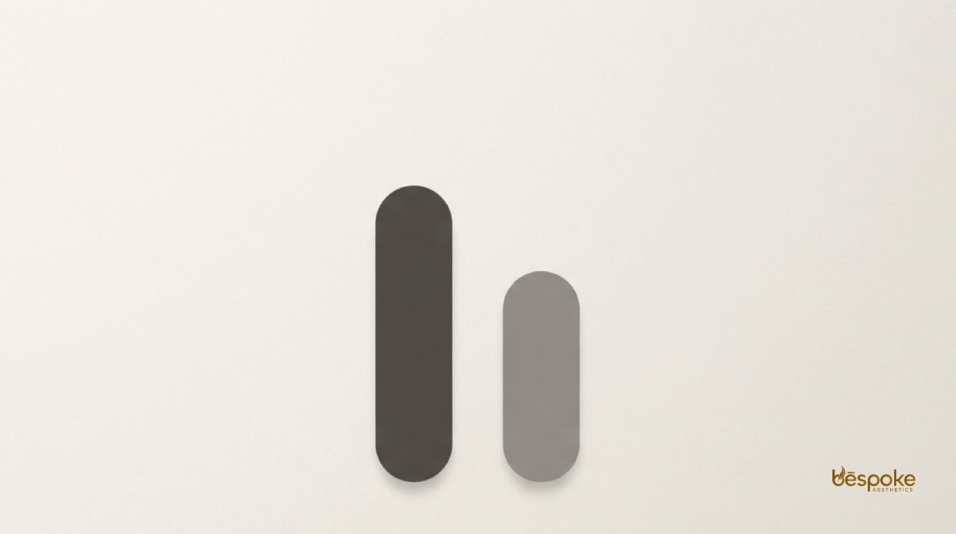 abstract bar diagram representing clinical trial weight loss results compared side by side
